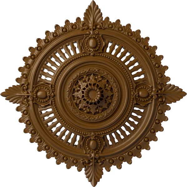 Ekena Millwork Haylynn Ceiling Medallion (Fits Canopies up to 1 1/4"), 29 1/8"OD x 1 1/4"ID x 4"P, Smokey Topaz CM29HYSTF - main